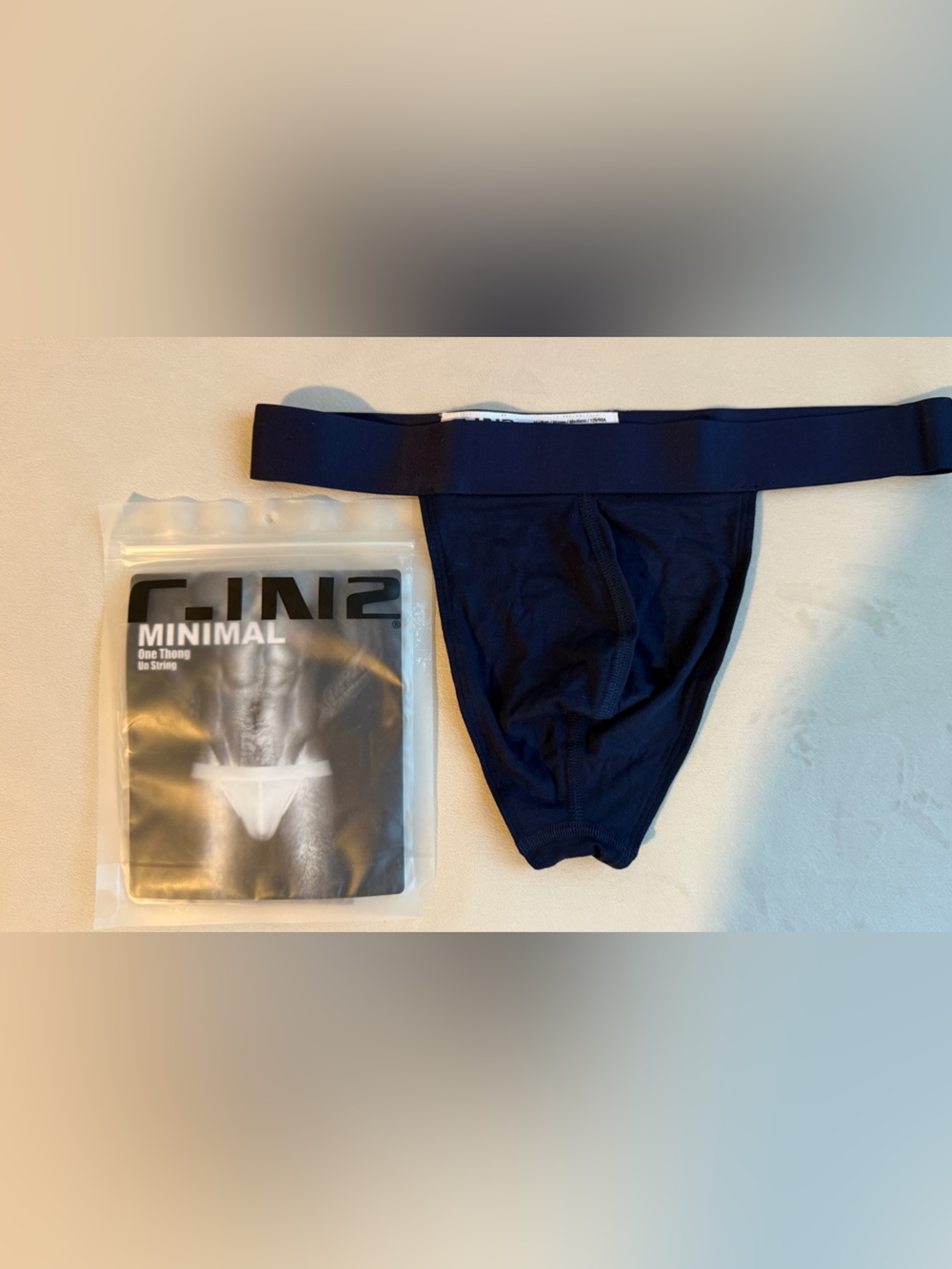 Minimal 2 Men’s Navy Thong – Stretch Comfort Waistband